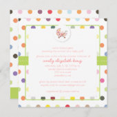 PixDezines Punkt + Minidots Babydusche Einladung (Vorne/Hinten)