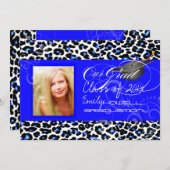 PixDezines pyschedelic cheetah 2013 Abschluss Einladung (Vorne/Hinten)