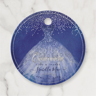 PixDezines Quinceanera Blue Ombre Geschenkanhänger