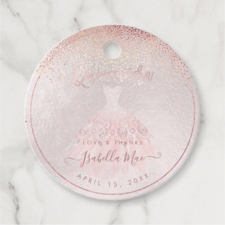 PixDezines Quinceanera Blush Gown Geschenkanhänger