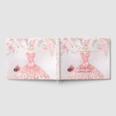 PixDezines Quinceanera Blush Pink Dress Sweetpeas Gästebuch (Voll)