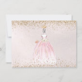PixDezines Quinceanera Blush Pink Save the Date Einladung (Rückseite)