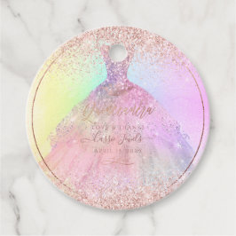 PixDezines Quinceanera Glitzer Cotton Candy Gown Geschenkanhänger