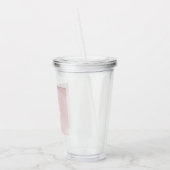 PixDezines Quinceanera Glitzer Rosa Farbe Grün Acryltrinkbecher (Links)