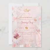 PixDezines Quinceanera H2 Blush Pink Kleid Einladung (Rückseite)