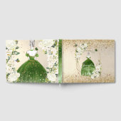 PixDezines Quinceanera H2 Emerald Green Dress Gues Gästebuch (Voll)