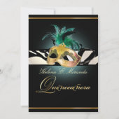 PixDezines Quincenera/aquamarin Zebra/DIY Farbe!! Einladung (Vorderseite)