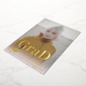 PixDezines Real Gold Foil Abschluss Folieneinladung (Gedreht)
