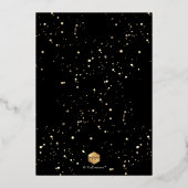 PixDezines Real Gold Foil Abschluss Folieneinladung (Rückseite)