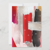 PixDezines Red Black Watercolor Bar Mitzvah Einladung (Rückseite)