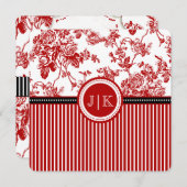 PixDezines Red Toile Vintage Rose (Vorne/Hinten)