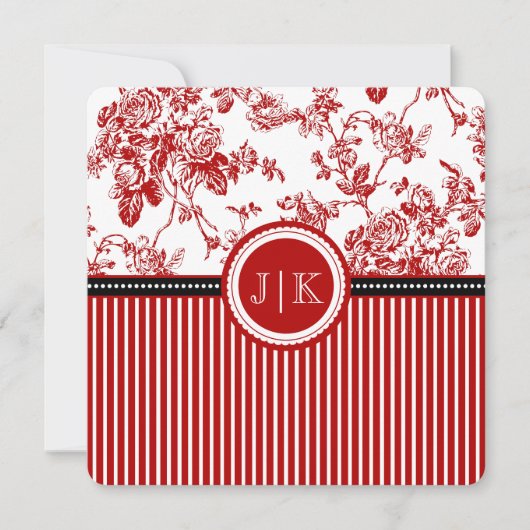 PixDezines Red Toile Vintage Rose (Vorderseite)