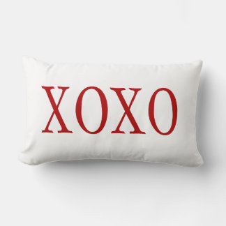 PixDezines RED XOXO/DIY Hintergrundfarbe Lendenkissen