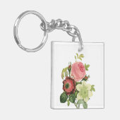 PixDezines redoute clementin, Anemon Schlüsselanhänger (Vorderseite links)