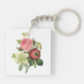 PixDezines redoute clementin, Anemon Schlüsselanhänger (Rückseite)