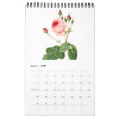 PixDezines Redoute Vintage botanische Illustration Kalender (Mär 2027)