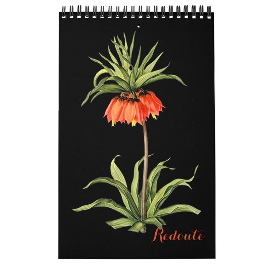PixDezines Redoute Vintage botanische Illustration Kalender (Titelbild)