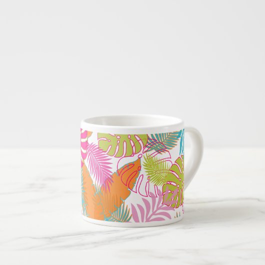 PixDezines Regenwald/DIY Hintergrundfarbe Espressotasse (Vorderseite Rechts)