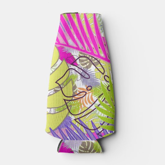 PixDezines Regenwald/DIY Hintergrundfarbe Flaschenkühler (Vorderseite)