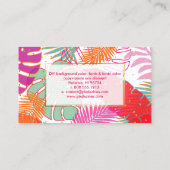 PixDezines Regenwald/DIY Hintergrundfarbe Visitenkarte (Rückseite)