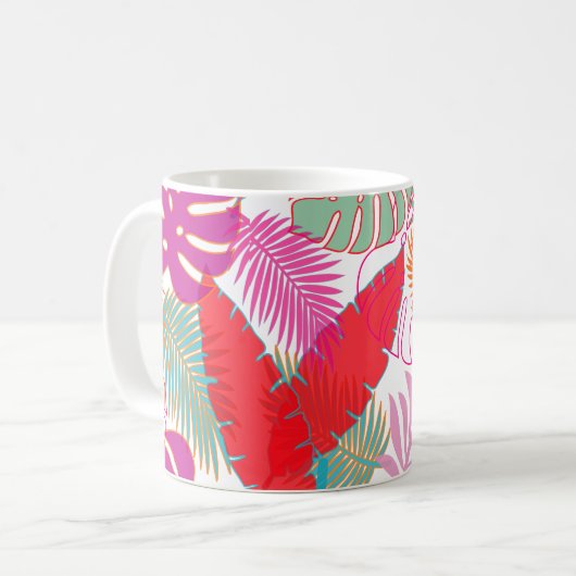 PixDezines Regenwald/einstellbares Bild Kaffeetasse (Vorderseite Links)