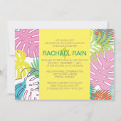 PixDezines Regenwald Fledermaus Mitzvah/Luau Einladung (Rückseite)