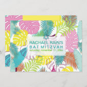 PixDezines Regenwald Fledermaus Mitzvah/Luau Einladung (Vorne/Hinten)