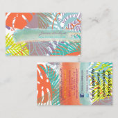 PixDezines Regenwald/tropisches Blattwerk/DIY-Farb Visitenkarte (Vorne/Hinten)