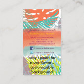 PixDezines Regenwald/tropisches Blattwerk/DIY-Farb Visitenkarte (Rückseite)