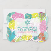 PixDezines Regenwaldfledermaus Mitzvah/Luau Einladung (Vorderseite)