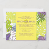 PixDezines Regenwaldfledermaus Mitzvah/Luau Einladung (Rückseite)