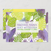 PixDezines Regenwaldfledermaus Mitzvah/Luau Einladung (Vorne/Hinten)