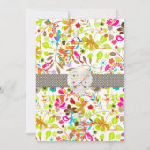 PixDezines Retro-Baum/DIY-Hintergrund+Schriftart Einladung (Rückseite)