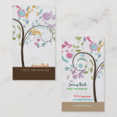 PixDezines Retro-Baumstamm-Trimmer, die in der Lob Visitenkarte (Vorne/Hinten)