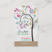 PixDezines Retro-Baumstamm-Trimmer, die in der Lob Visitenkarte (Rückseite)