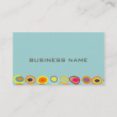 PixDezines Retro/Bio Eier/DJ Hintergrundfarbe Visitenkarte (Rückseite)