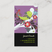 PixDezines Retro Chicks/DIY Hintergrundfarbe Visitenkarte (Rückseite)