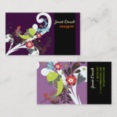 PixDezines Retro Chicks/DIY Hintergrundfarbe Visitenkarte (Vorne/Hinten)