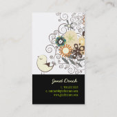 PixDezines Retro-Chicks+Spiralen Visitenkarte (Rückseite)