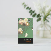 PixDezines RETRO CHICKS+SPIRALS/DIY Farben! Visitenkarte (Stehend Vorderseite)