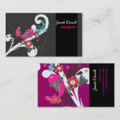 PixDezines Retro Chicks Visitenkarte (Vorne/Hinten)