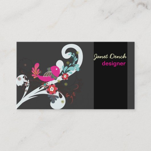 PixDezines Retro Chicks Visitenkarte (Vorderseite)