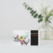 PixDezines Retro Chicks Visitenkarte (Stehend Vorderseite)