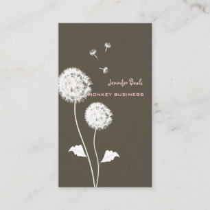 PixDezines Retro-Dandelion/DJ-Farbe, Schlamm Visitenkarte