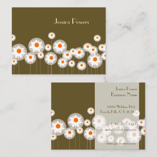 PixDezines Retro-Déry-Départements/DJ-Hintergrundf Visitenkarte (Vorne/Hinten)