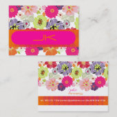 PixDezines Retro Floral ~ Alegre Visitenkarte (Vorne/Hinten)