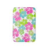 PixDezines Retro-Hibiskus Badematte (Vorderseite Vertikal)