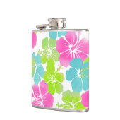 PixDezines Retro-Hibiskus Flachmann (Links)