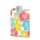 PixDezines Retro-Hibiskus Flachmann (Links)