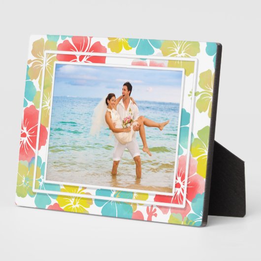 PixDezines Retro-Hibiskus Fotoplatte (Seite)